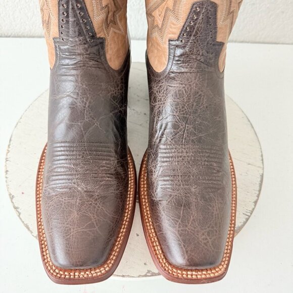 NEW Rod Patrick Mens Cowboy Boots 14.5AAA Antique Mocha Bison Brown Western - Picture 6 of 11